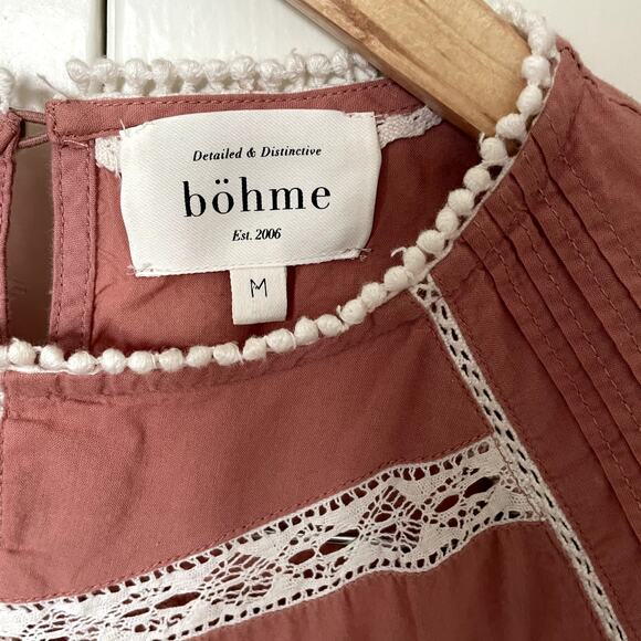 Bohme Cottagecore Blouse - Women's Medium, Ruffle Lace - Picture 3 of 4